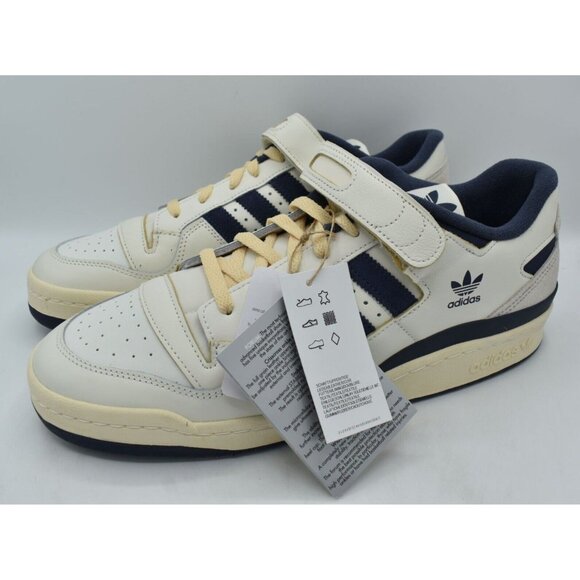 Adidas Mens Size 13 Forum 84‎ Low Off White Navy Blue Court Shoes Sneakers main image 5